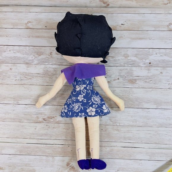 Kellytoy Vintage 2005 Betty Boop 16" Plush‎ Stuffed Toy Doll Blue Floral Dress - Picture 5 of 8